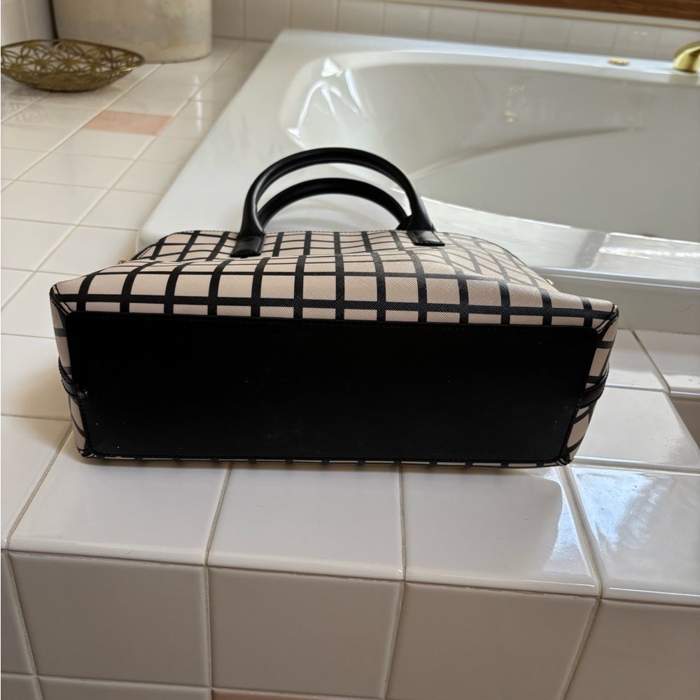 Kate Spade Black and Cream Grid Satchel - Picture 5 of 5